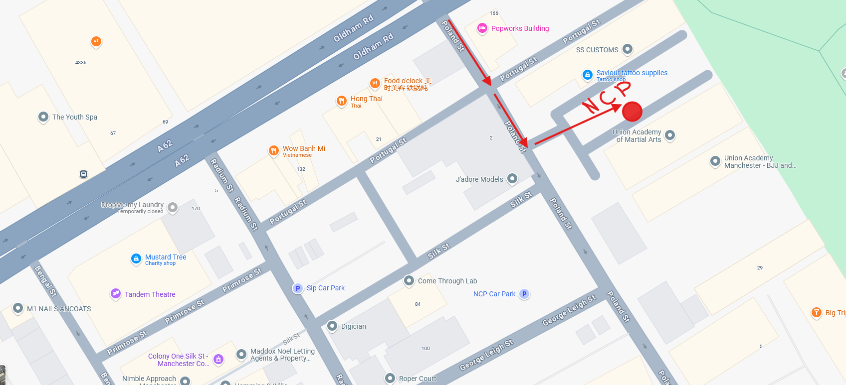 Birmingham Dance Centre location map